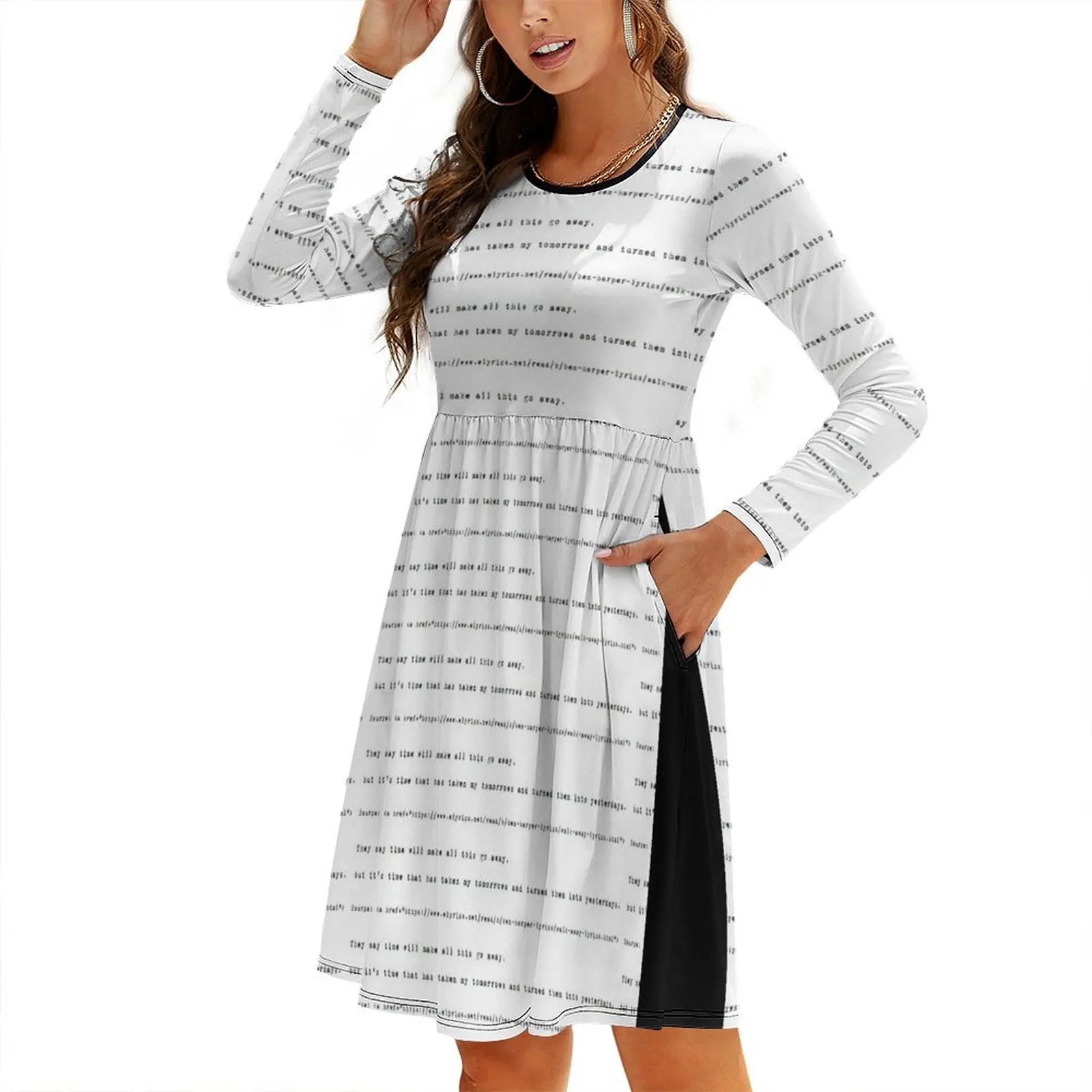 

Lyrics - Ben - Harper - Walk Away Round Neck Baggy Dress Woman's evening dress women's summer dress 2024 loose women's