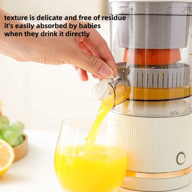 Spremiagrumi elettrico portatile Ricarica USB Frullatore per frutta arancia e limone Mini spremiagrumi automatico wireless per uso domestico da viaggio 4