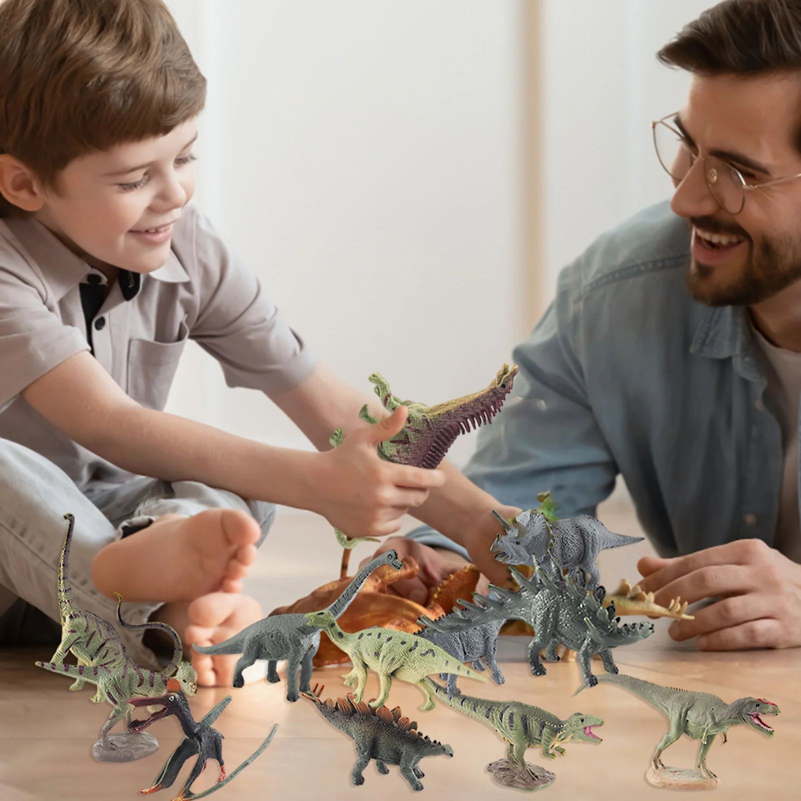 Mini Dinosaur Toys Model 12pcs Children's Educational Toys Cute Simulation Animal Small Figures For Boy Gift For Kids Toys 4