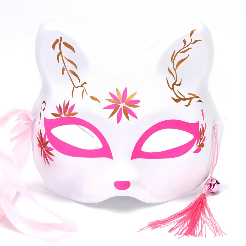 Rave Festival Maske Blister PVC Kabuki Kitsune Maske Japanische Fuchsmaske Festival Party Requisiten für Cosplay-Partys Anime-Conventions – Detail 9
