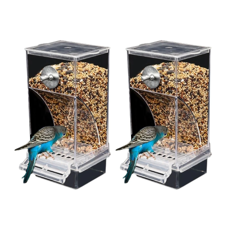 

Автоматическая кормушка для птиц для клеток, попугаев, диспенсер для еды, товары для кормления корелл, пластиковый контейнер с