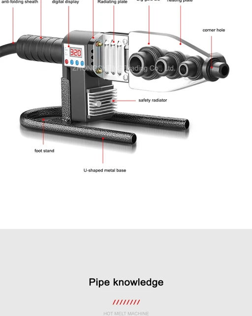 Odoukey Fuser Rohrschweißmaschine Rohr Schweißer Elektrische  Temperaturregelung Heizung für PPR PE PP 22-32mm Wasserrohr : :  Gewerbe, Industrie & Wissenschaft