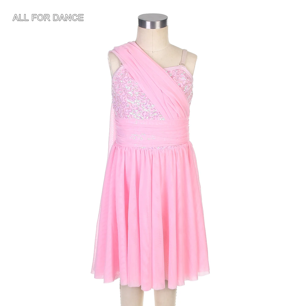 

16035 Sequin And Spandex Bodice With Mesh Skirt Lyrical and Contemporary Dance Costume Ballet Dancewear For Girls & Women Dress