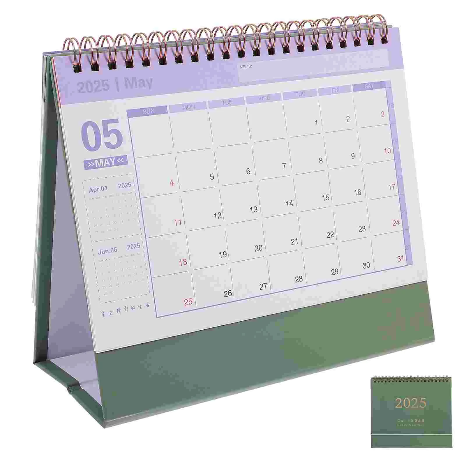 Desk Calendar Office Spiral Academic Monthly Desktop Supply Table Decorations