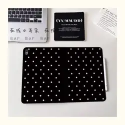 Elegant Black Polka Dots iPad Case - Book - Style Soft Shockproof Cover - IPadAir3 10.5in (A)