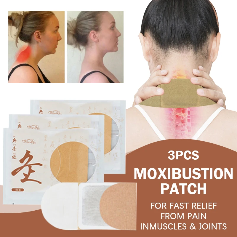 Neck Pain Relief Patch Mugwort Patch Relieve Cervical Spondylosis Arthritis Neck Shoulder Waist Body Joint Massage Health 3pcs