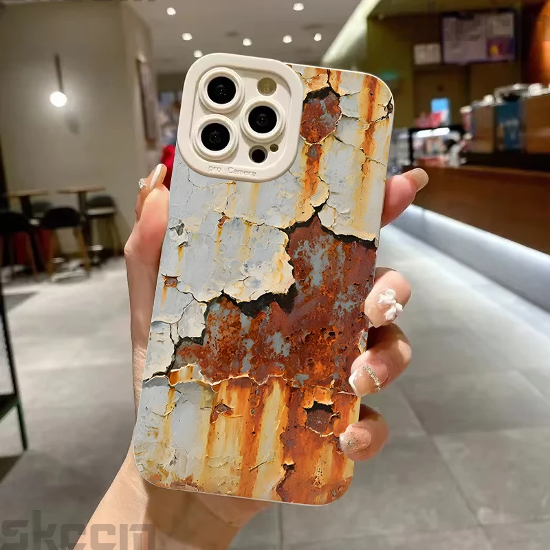 Retro Industrial Rusty Style Silicone Phone Case Cover
