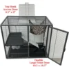 Two Story Extra Large 4-Level Double Front Doors Wrought Iron Cage Tight 1/2-inch Spacing Rolling Stand Hammock 6