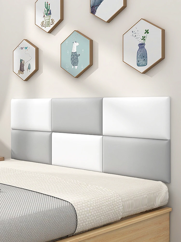 

Headboard solid color self-adhesive simple anti-collision headboard