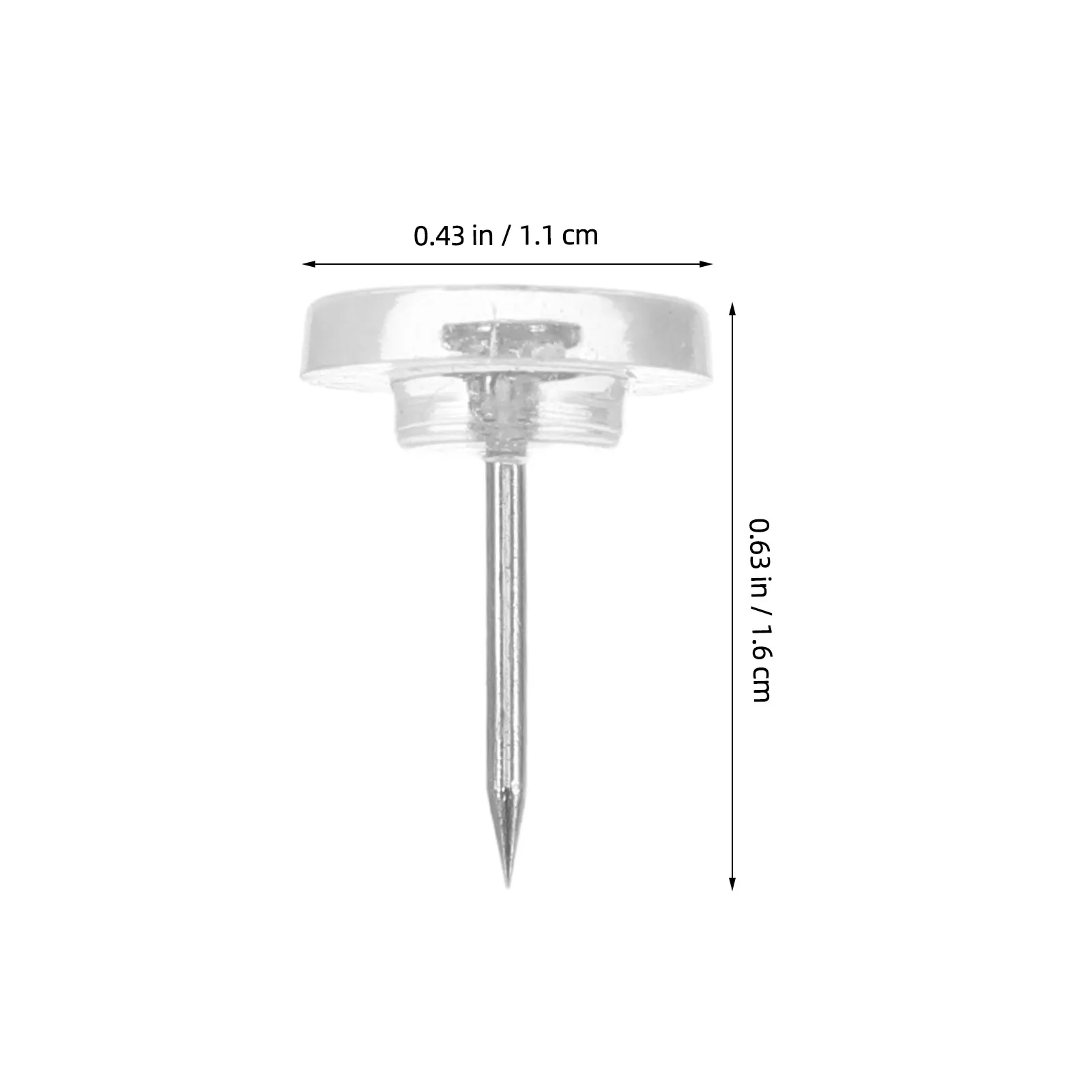 300개 투명 기어 모양 푸시핀, 코르크 게시판, 사진, 포스터, 달력, 사무실용 안전 고정 핀