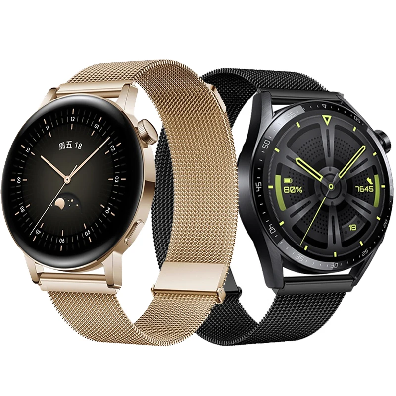 

Official GT3 Watch Strap for Huawei Watch GT3 Stainless Steel Metal 20mm 22mm WatchBand for Huawei GT2 GT 2 pro magic2 WristBand