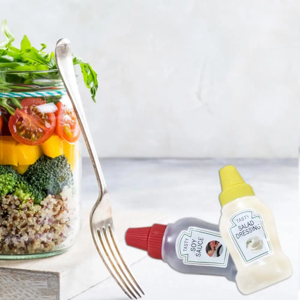 Description Picture 3 of itemMini Tomato Ketchup Bottle Portable Sauce Salad Squeeze Bottle Small Bento Lunch Box Honey Storage Bottle Kitchen Accessories