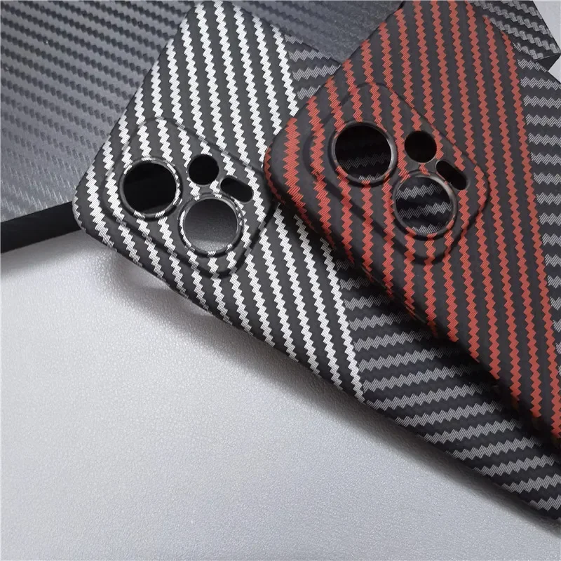 Carbon Fiber Slim Protective Phone Case - Hard Back Cover Shell
