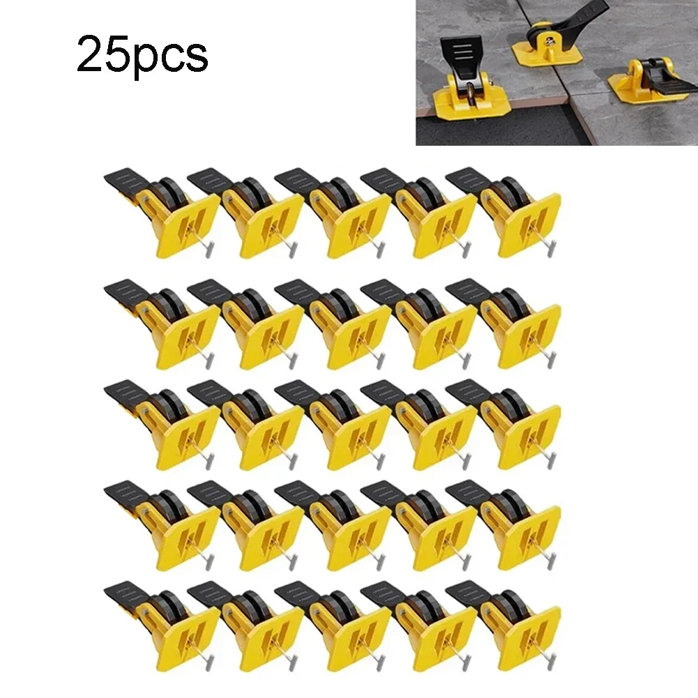 Tile Leveling Adjuster System Tile Leveler Locator for Floors Walls Leveling Reusable System Tools 25pcs