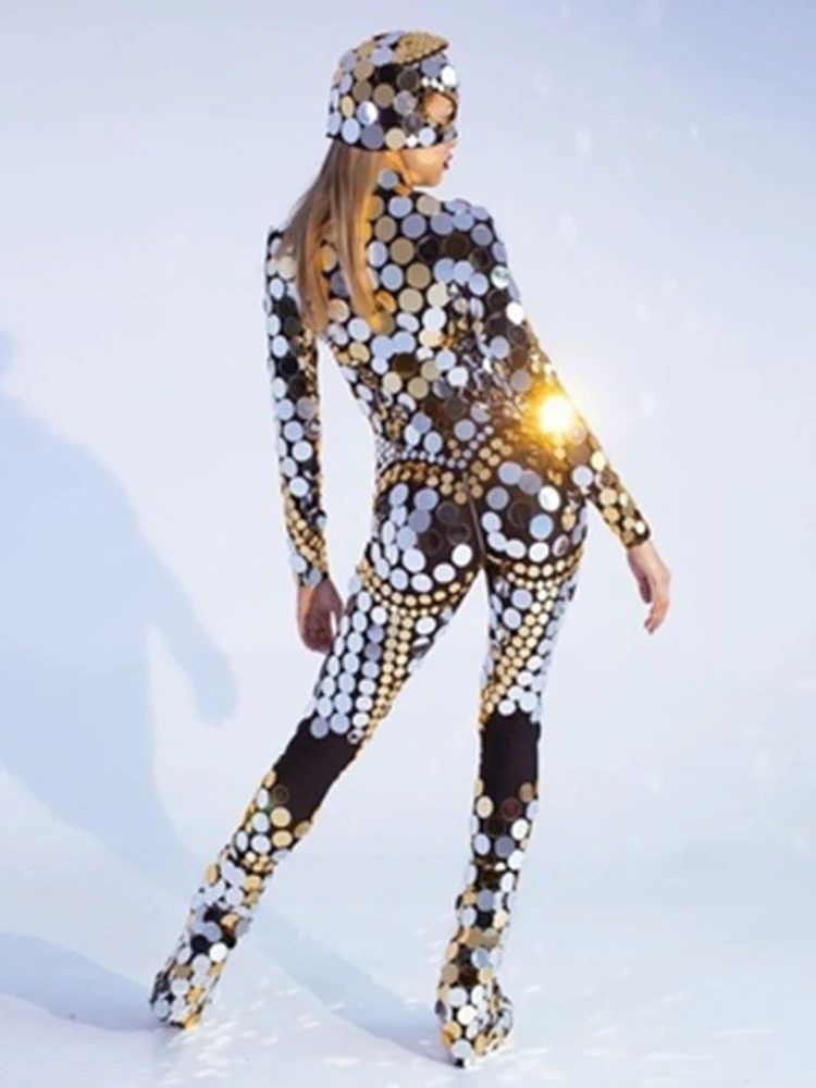 

Lady Gaga Laser show commercial performance stage dance wear Bar performance costume gogo mirror costume party girl clothing