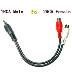 Premium Gold - Plated RCA Audio Splitter Cable - Dual Male to Female Adapter - 20CM (1Male to 2Female B)