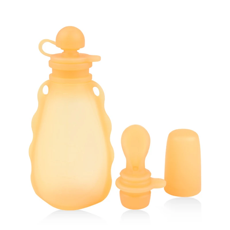 Reusable Silicone Breast Milk Storage Bag Leak-proof Suckable Juice BPA Free Baby Feeding Traveling&Go out Breastfeeding Partner 5