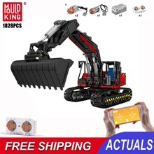 

Mould King Technical Remote Control Excavator Truck Building Blocks 1828pcs App Motorized Rc Engineering Model Moc Bricks Toys
