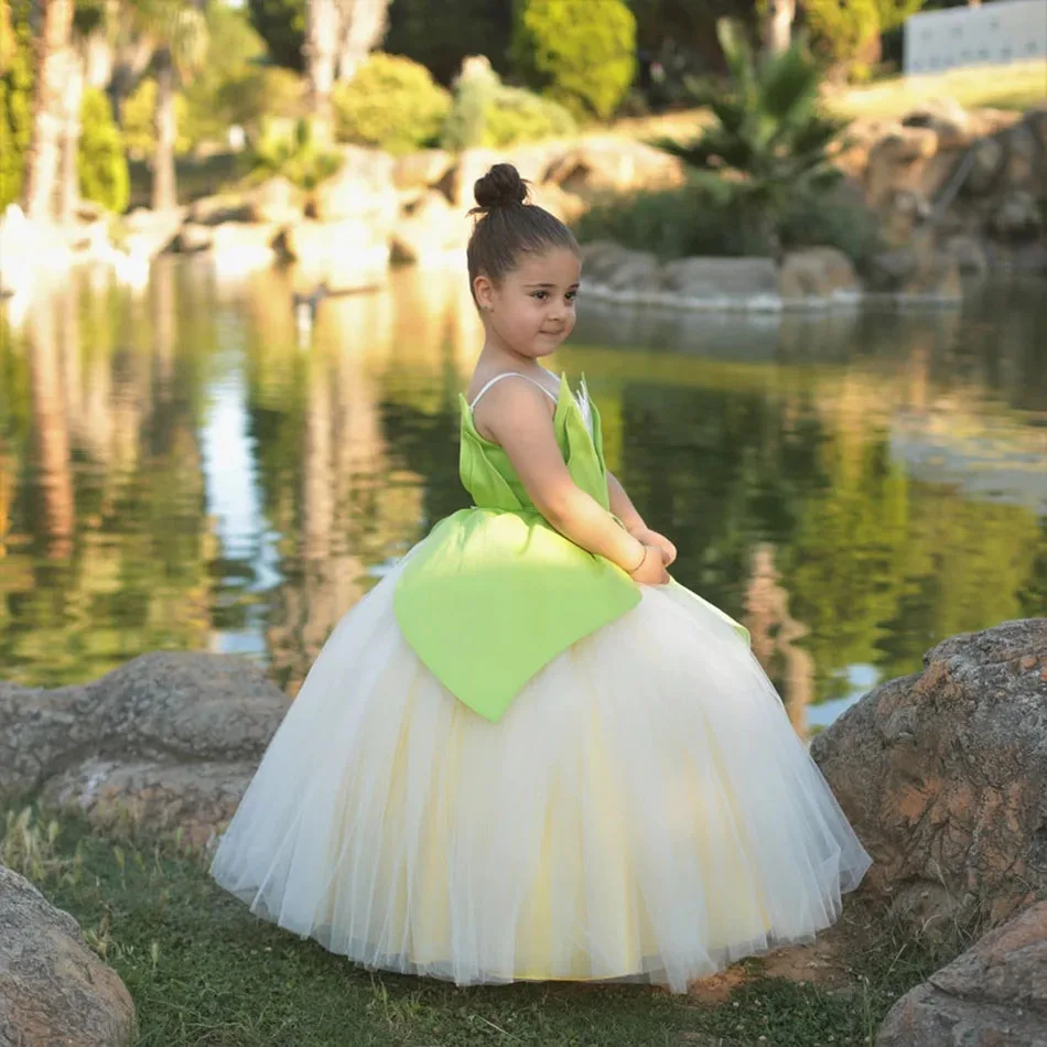 Dress Fantasia Princesa Tiana Disney Vestido Tematico Vestido Da