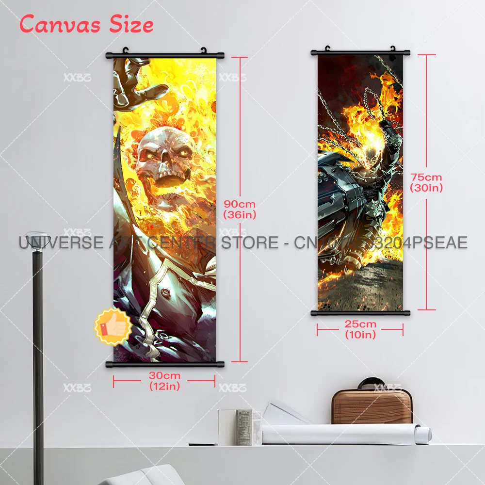 Ghost Rider poster Marvel Spotlight Wall Art Johnny Blaze Scrolls Pictures  Johnny Ketch Hanging Painting petty toilette Home Decor - AliExpress, image size:1000x1000