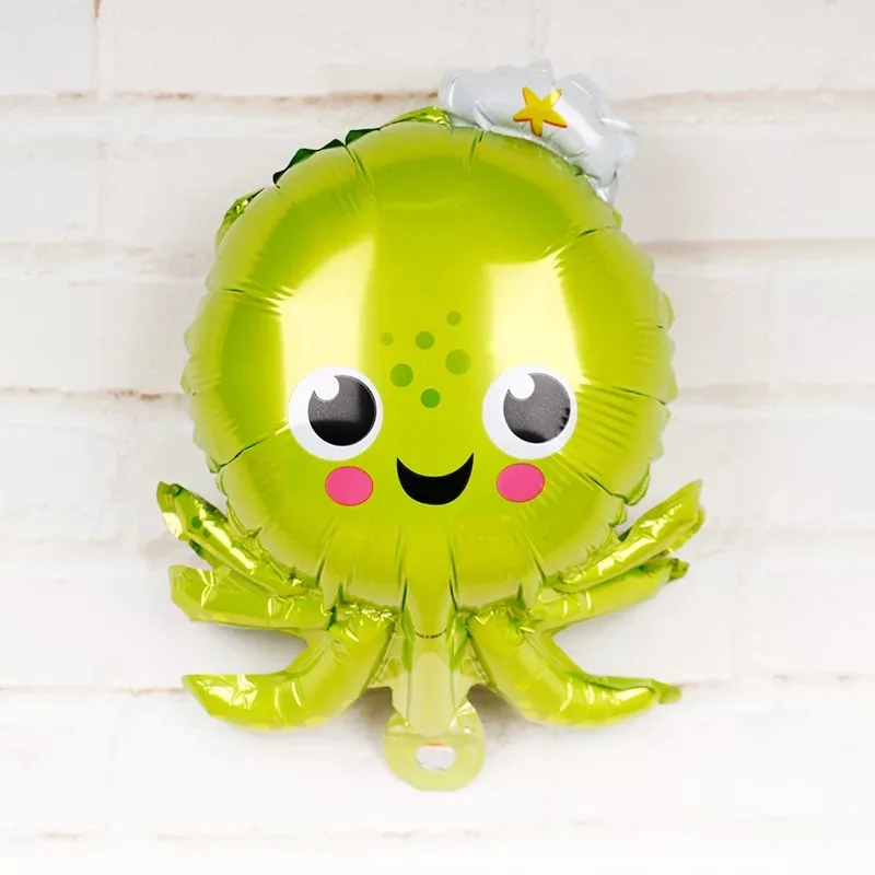 10pcs Mini Octopus Fish Lobster ocean Animals Foil Balloons Air