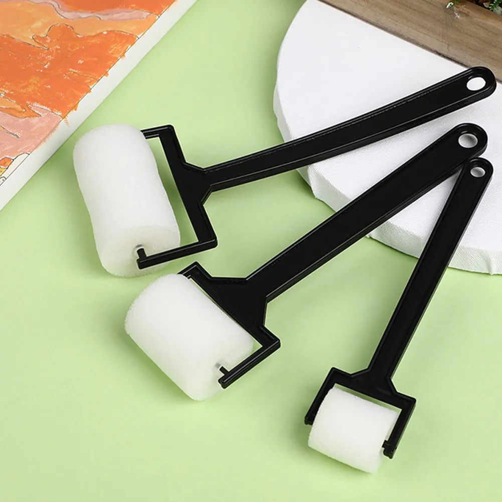 6pcs 그림 도구 미니 페인트 롤러 스폰지 그림을 그리기 위한 내구성 있는 스폰지 안전한 창의적 미술 용품 ??DIY 브러쉬 세트