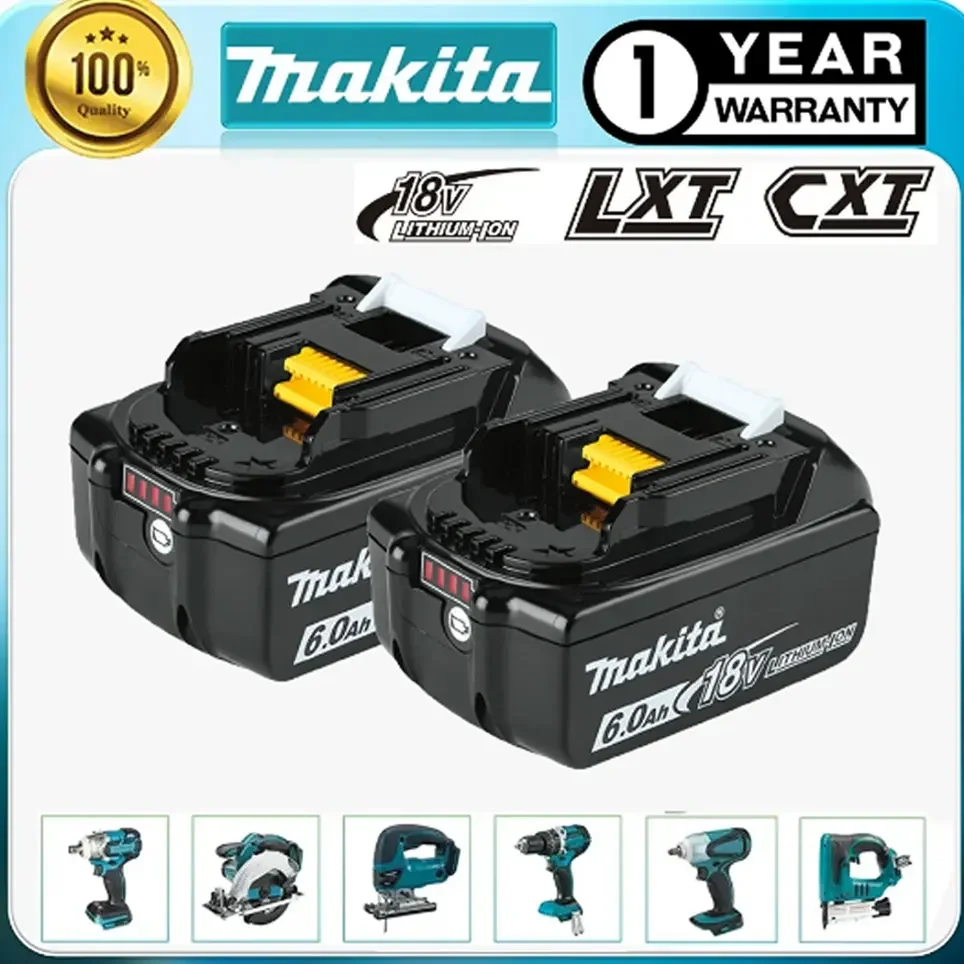 

Makita Оригинальная литий-ионная аккумуляторная батарея 18 в 6000 мАч