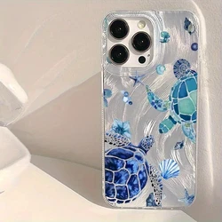 Shockproof Phone Case with Cool Turtle Pattern Design - S25 Plus (Silver - 2Y1495)