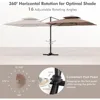 Cantilever Patio Umbrella, Outdoor Square Offset Umbrella with 360° Rotation, Double Top Heavy Duty Patio Hangin 5