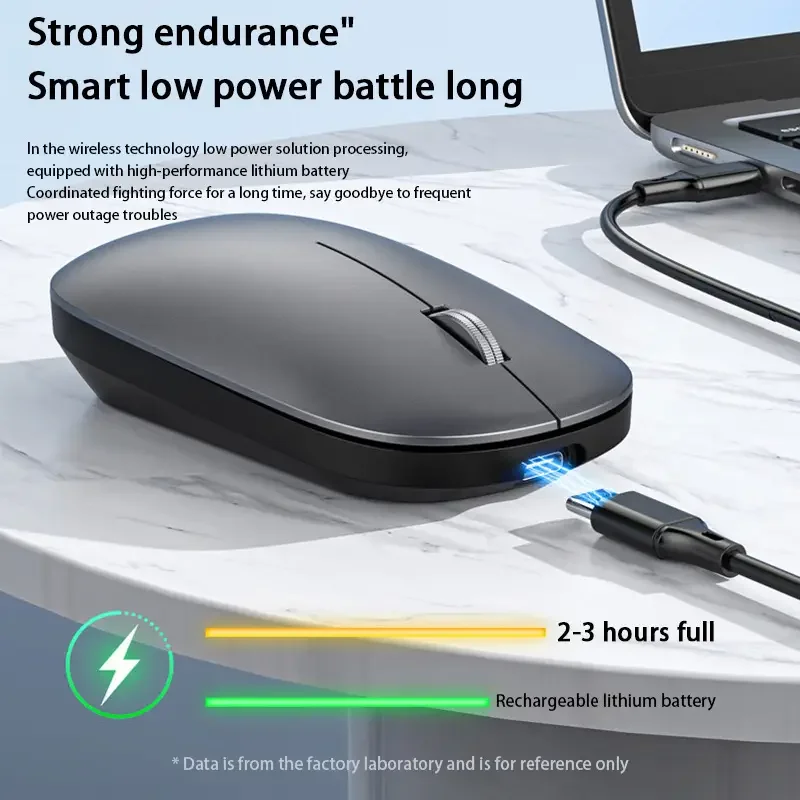Xiaomi – souris sans fil de Type C, chargement silencieux, clic, Portable, ergonomique, pour ordinateur Portable, universel, léger, jeu de bureau, sans bruit 2