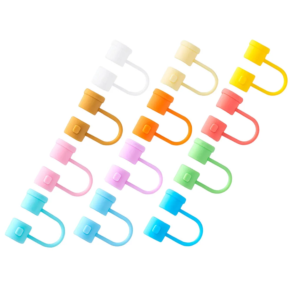 

Straw Cover Covers Silicone Cap Drinking Tip Caps Reusable Tips Plugs Toppers Protector Colorful Dust Cloud Cute Lids Topper