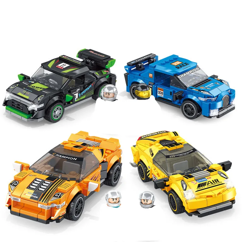 

Городской ралли, суперкар, модель скоростного соревнования, строительные блоки, классический мальчик, девочка, детские игрушки для детей