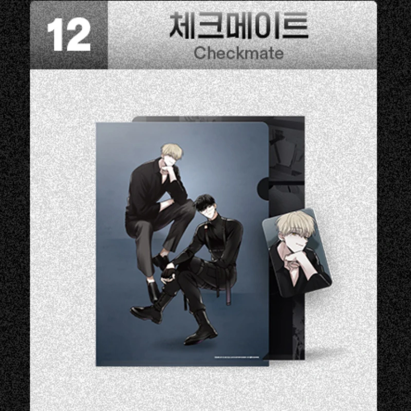 

[Official Original] Checkmate korea bl comic Clear File+Black Tiger Photo Card set BWRT Themed MD