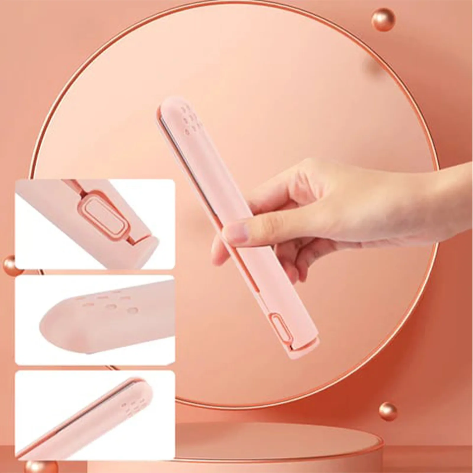 1pc New Wireless Hair Straightener For Students,USB Portable Curling Iron, Dormitory,Usb Powered Wireless Hair Straightener