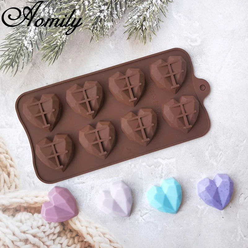 2 Pcs Heart Silicone Molds, Different Sizes Heart Chocolate Mold Heart  Shape Candy Molds for Cookie Decor, Pastry, Cake, Chocolate Making