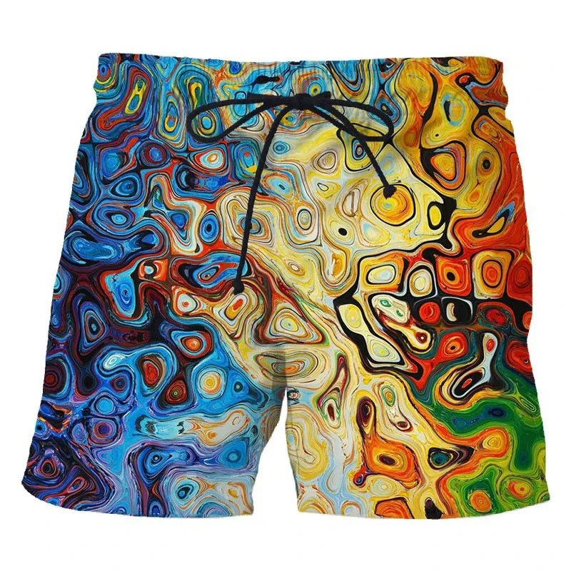 Painted Graffiti 3d Printed Shorts For Men's Street Personality Trend Short Pants Color Variety Summer Clothing Short Trousers 3