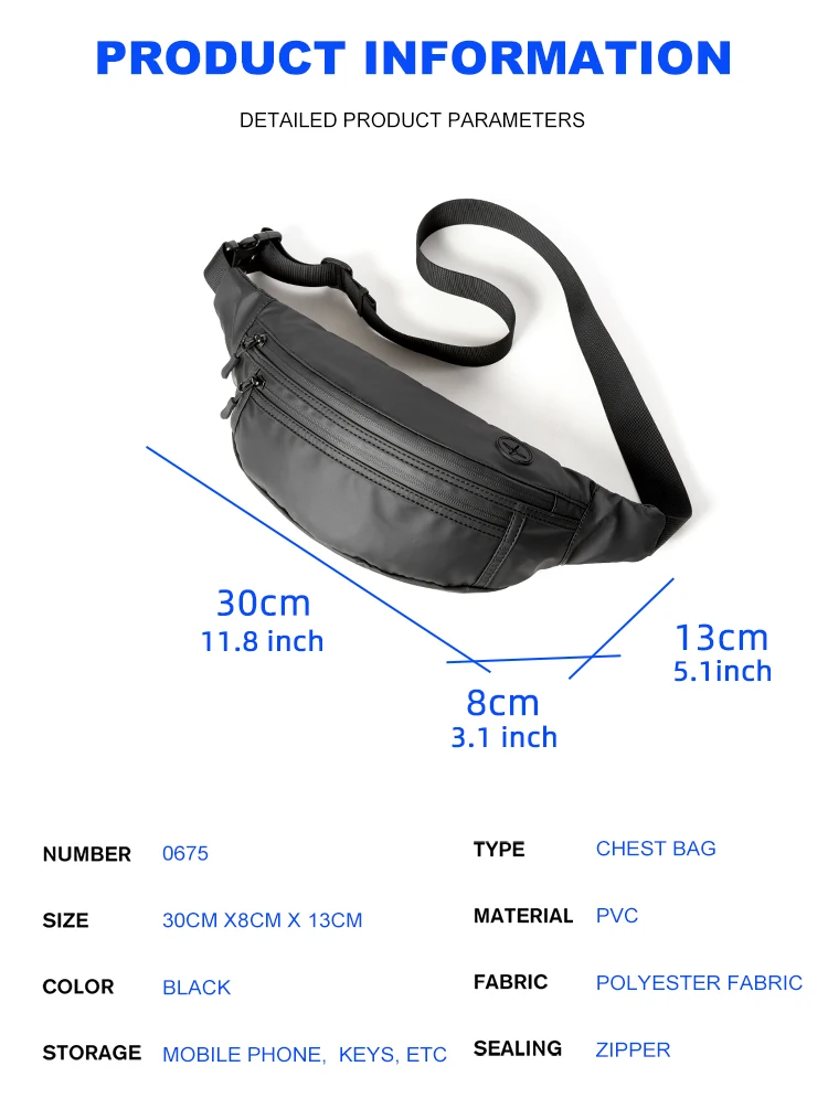 MATE ELAN Wasserdichte Herren-Gürteltasche, leicht, modisch, für kurze Reisen, Umhängetasche, Reißverschluss, Diebstahlsicherung, Outdoor-Telefon-Umhängetasche – Detail 15