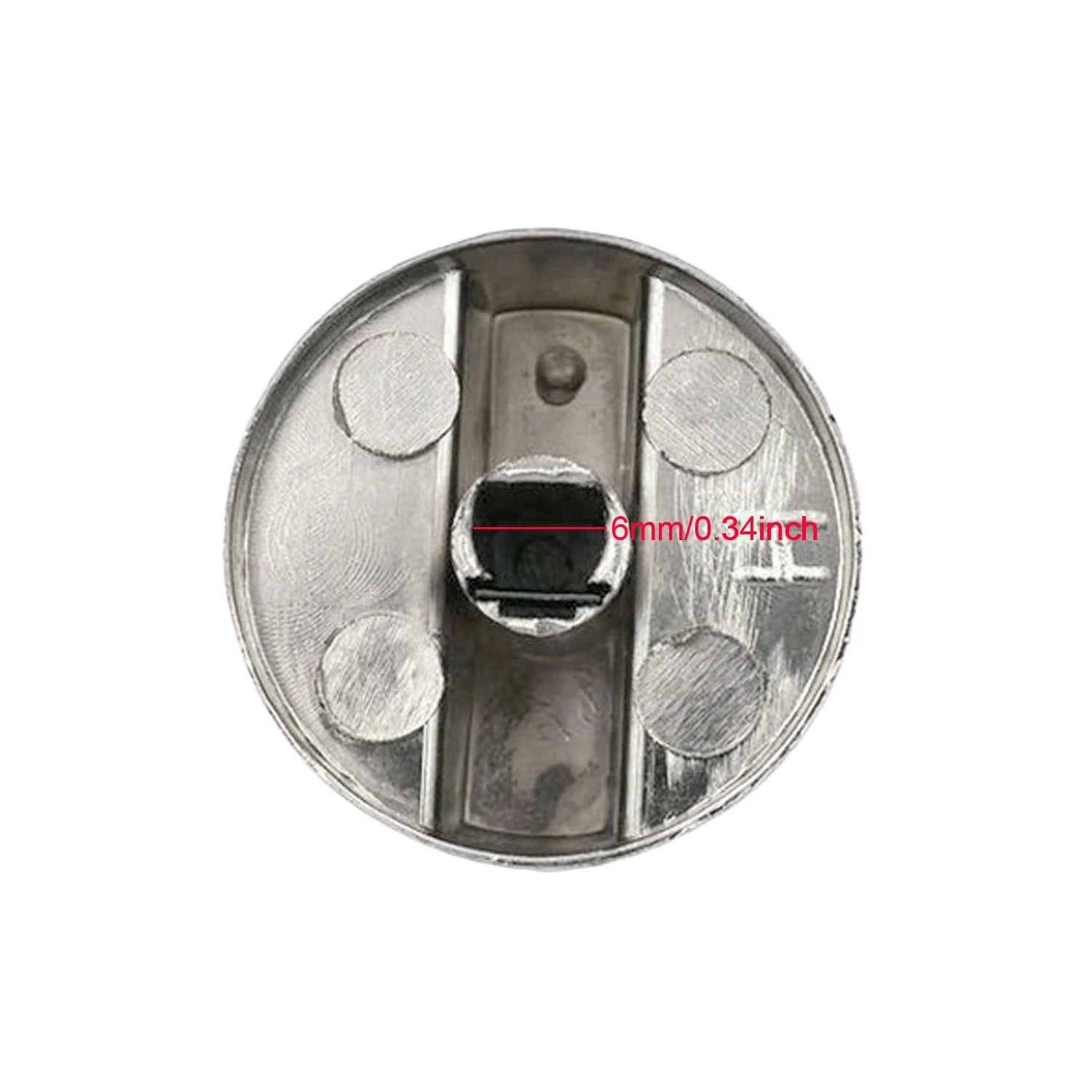 6mm Metal Silver Gas Stove Cooker Knobs Adaptors Oven Switch Cooking Surface Control Locks Cookware Parts
