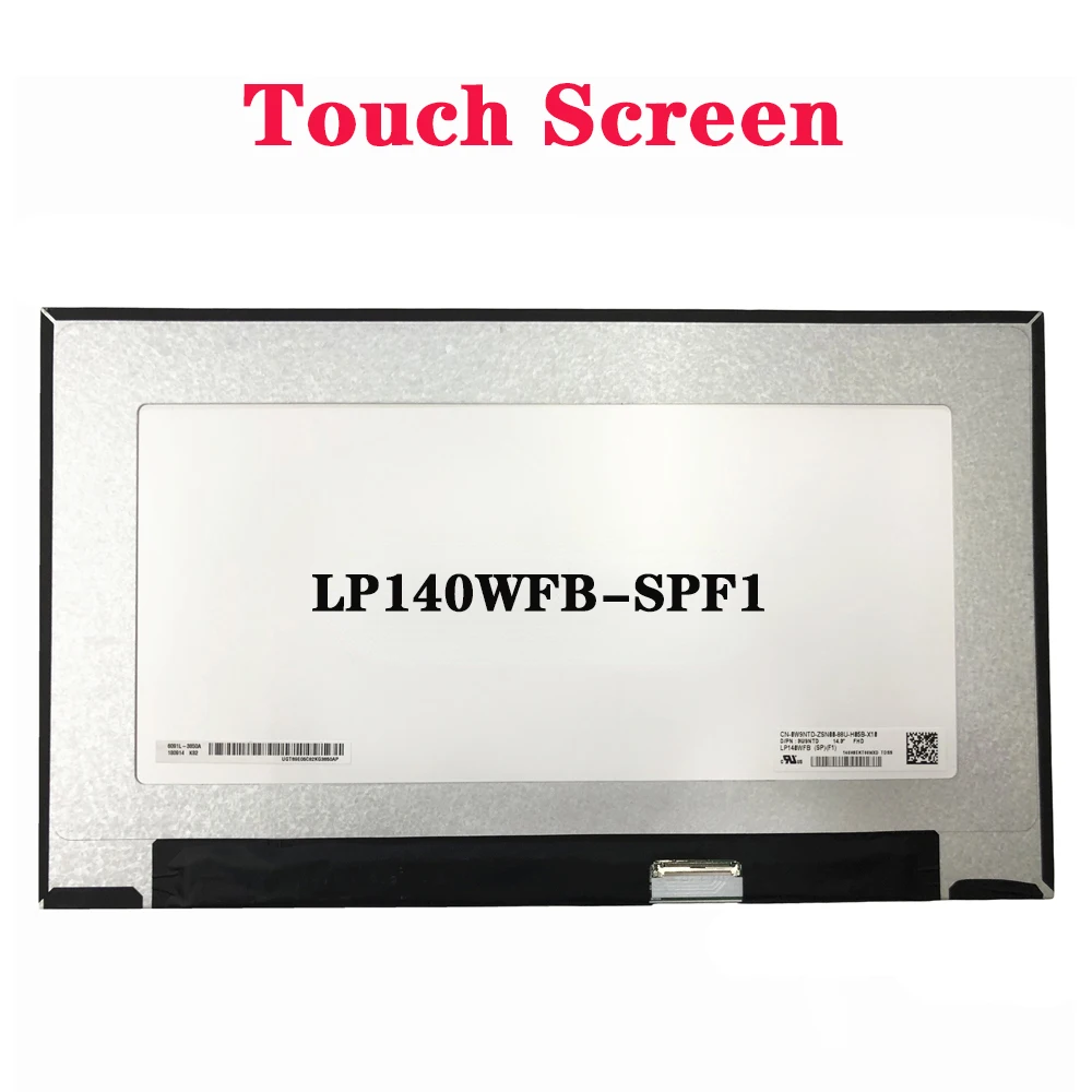 

14" Laptop LCD Touch Screen LP140WFB-SPF1 For DELL Latitude 7400 EDP 40Pin FHD 72% NTSC IPS 1920x1080 Display Matrix Panel