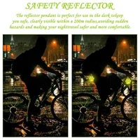 10PCS Cute Cat Paw Reflective Keychain Night Safety Kids Pet Double-sided Reflective Backpack Accessories Pendant 3