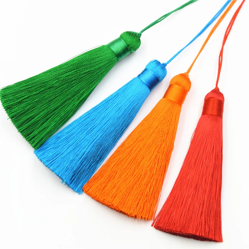 Tassel Fringe Tassel Decoration Tassel Accessories Tassel Trim Mini Tassels Silky Floss Tassels Leather Tassels Fluorescent Tassels 2Pcs/bag 8cm Silk Tassel Fringe Pendant Tassel Trim Brush Curtain Decor for Keychain Earring Findings DIY Craft Supplies Jewelry