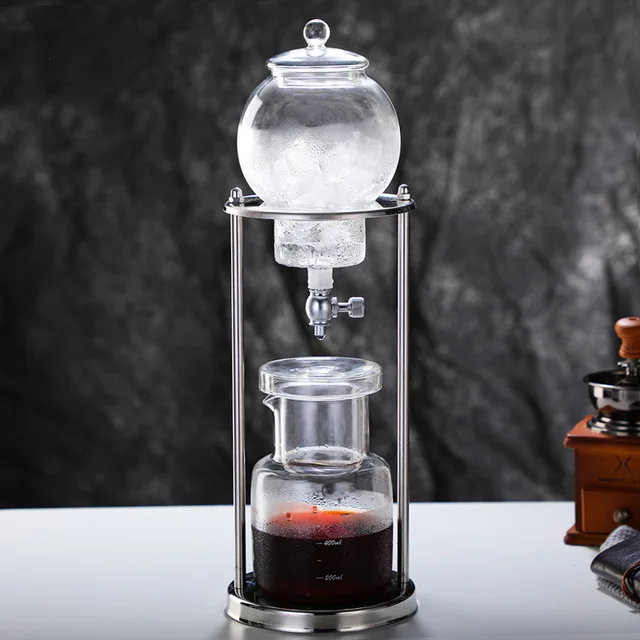 600ml Classic Glass Cold Brew Ice Coffee Maker Espresso Coffee Drip Pot for Perfectly Iced Coffee