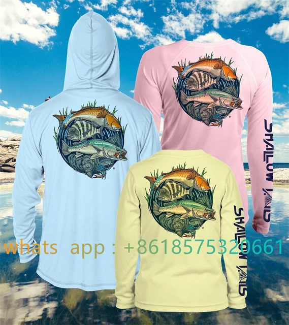 Healong Polyester Sublimation Printing Long Sleeve Fishing Shirt