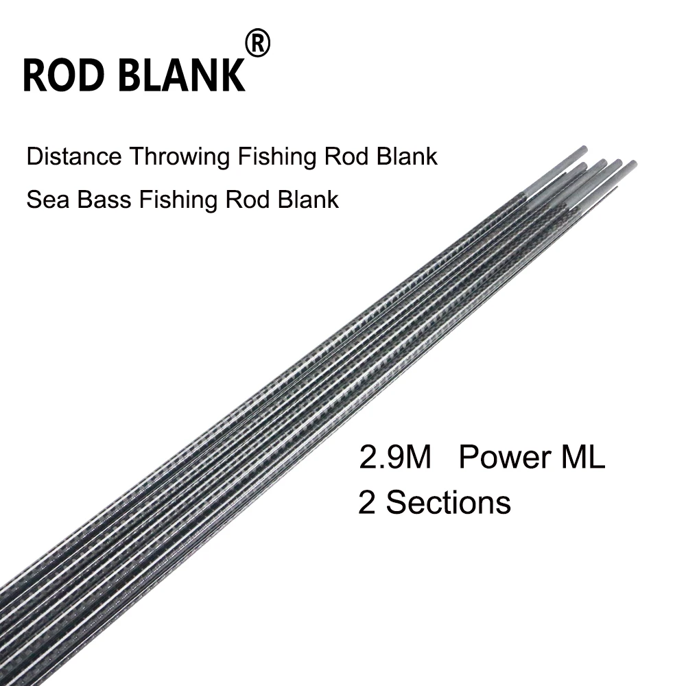 Rod Blank 2.9M 2 Sections Xrays Wrapping Carbon Fiber Distance throwing