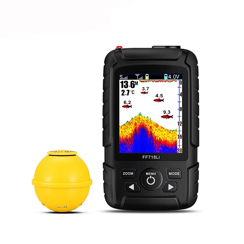 FF718LIC-W Fish Finder Wireless Fishfinder Fishing Sonar 45M/147Feet Depth  Sounder Echosonda Echolot Echo Sondeur Deeper