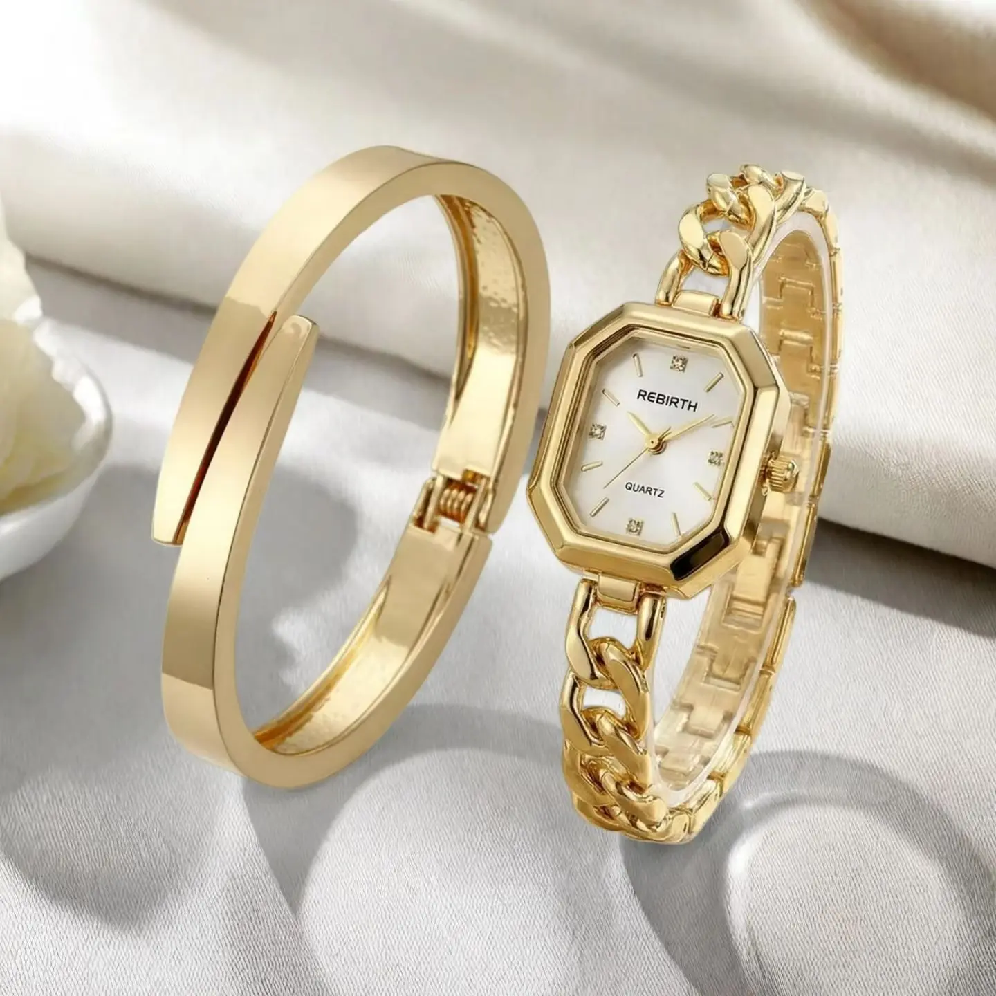 Elegant Two-Piece Bracelet & Watch Set