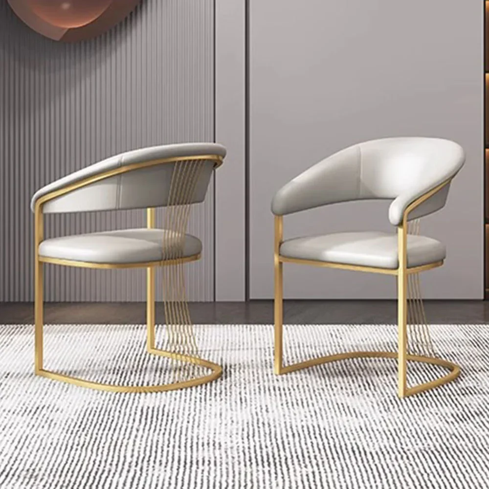 

Gold Legs Soft Office Chairs Luxury Leather Designer Lounge Chairs Unique Comfortable Articulos Para El Hogar Room Furniture