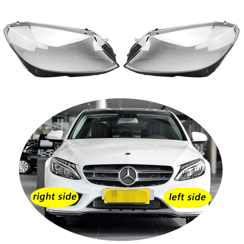 

Use For Benz W205 2015-2019 C-Class C180 C200 Transparent Headlamp Cover Lamp Shade Front Headlight Shell Lampshade Lens shell