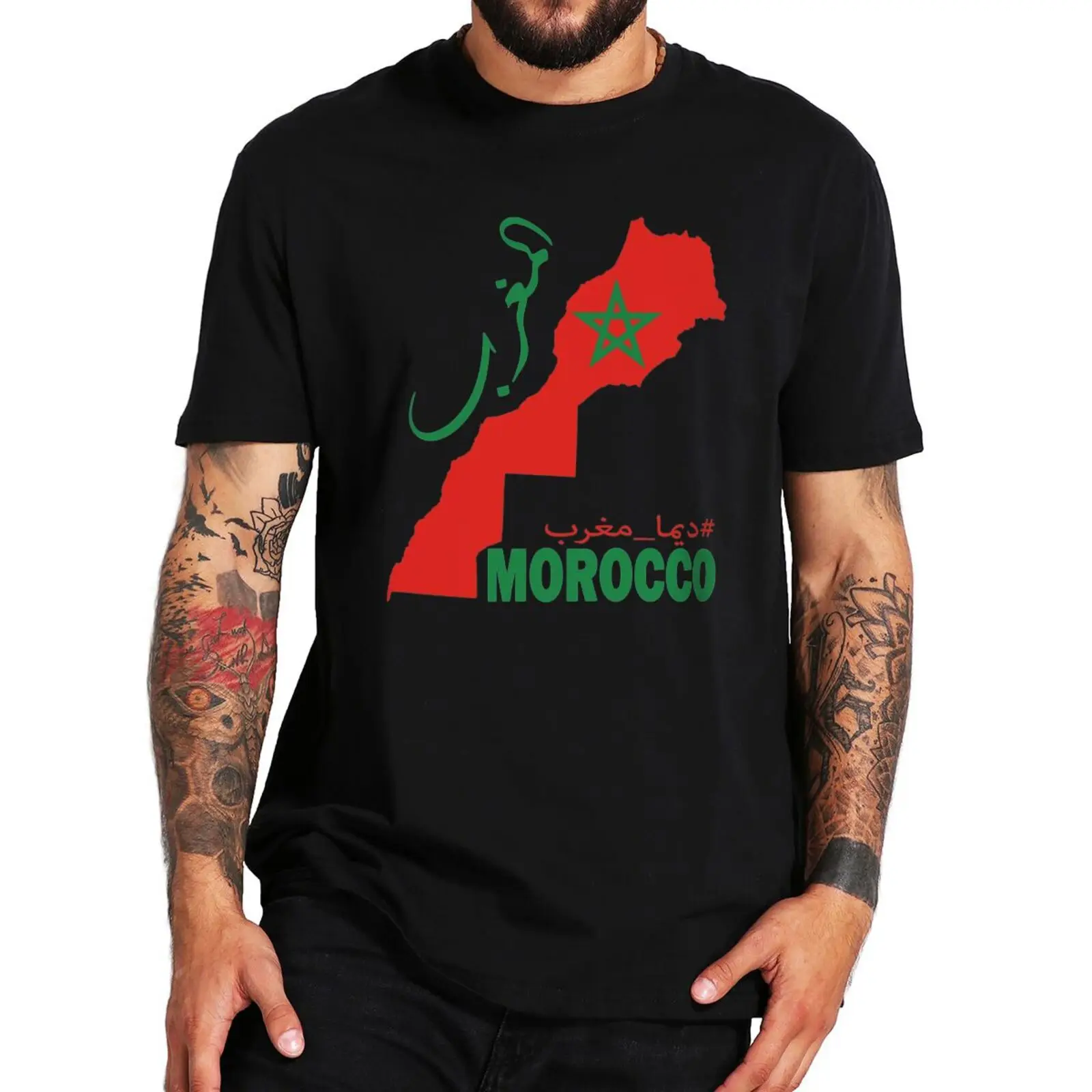 

Vintage Morocco Map T Shirt Retro Moroccan Culture Pride Gift Short Sleeve 100% Cotton Soft Unisex O-neck Tee Tops EU Size