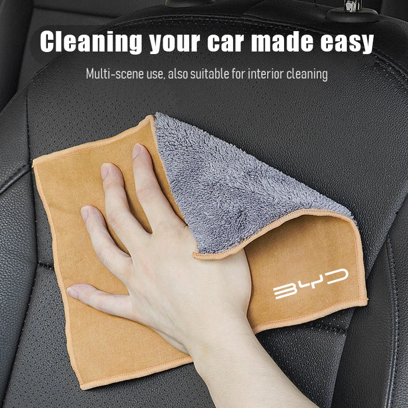 Microfiber Towel Car Cleaning Care Accessories For BYD Atto 3 Yuan Plus Han Tang EV F3 E6 Dmi Song F0 Qin Pro G3 I3 Ea1 Max G6